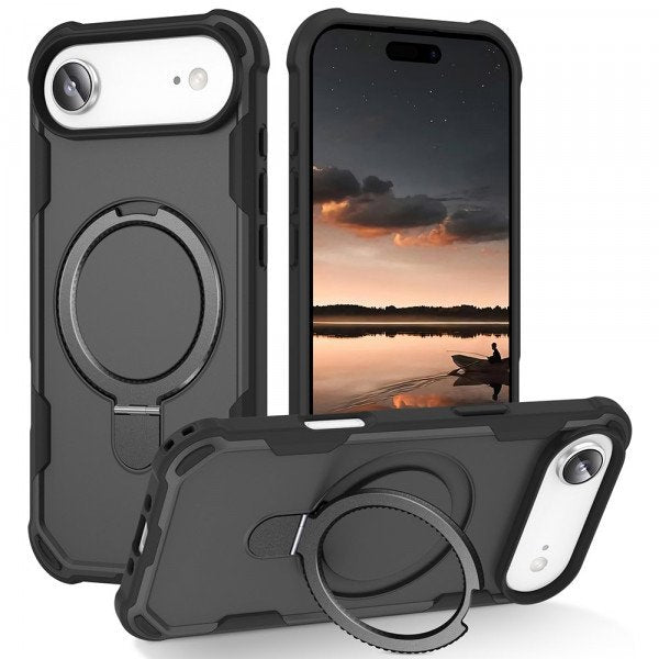 Strong Grip Anti-Scratch Protection Shockproof Phone Case with MagSafe Ring Kickstand for Apple iPhone 17 Air