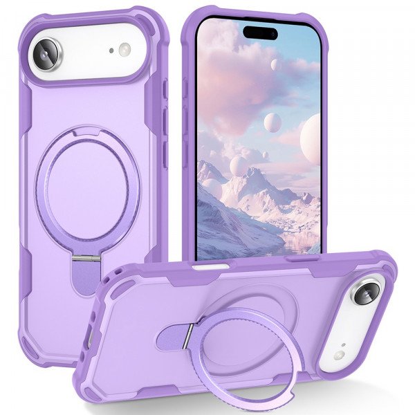 Strong Grip Anti-Scratch Protection Shockproof Phone Case with MagSafe Ring Kickstand for Apple iPhone 17 Air