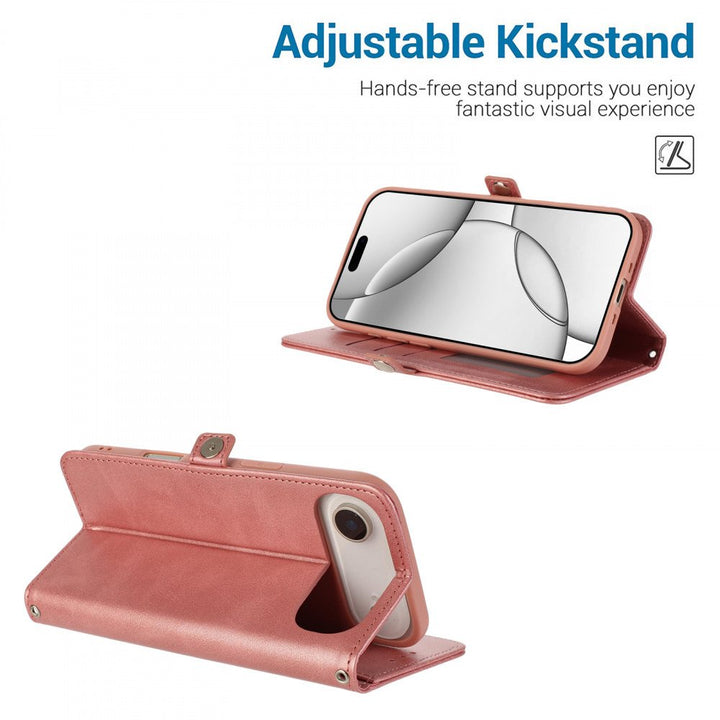 Wallet Phone Case with PU Leather, Card Holder Slot & Foldable Front Cover – Elegant Protection for Apple iPhone 17 Air