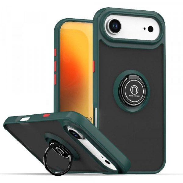 Slim Hybrid Shockproof Phone Case with Kickstand Ring for Apple iPhone 17 Air
