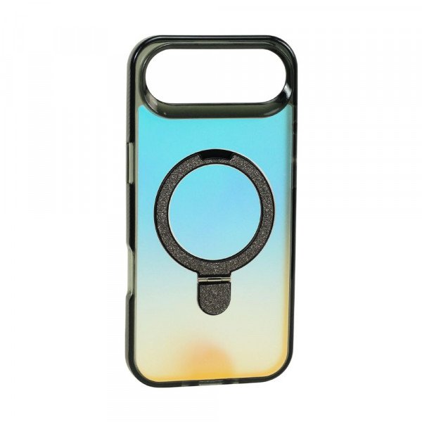 Color Gradient Design Style Magnetic Magsafe Phone Case with Glitter Kickstand Ring for Apple iPhone 17 Air