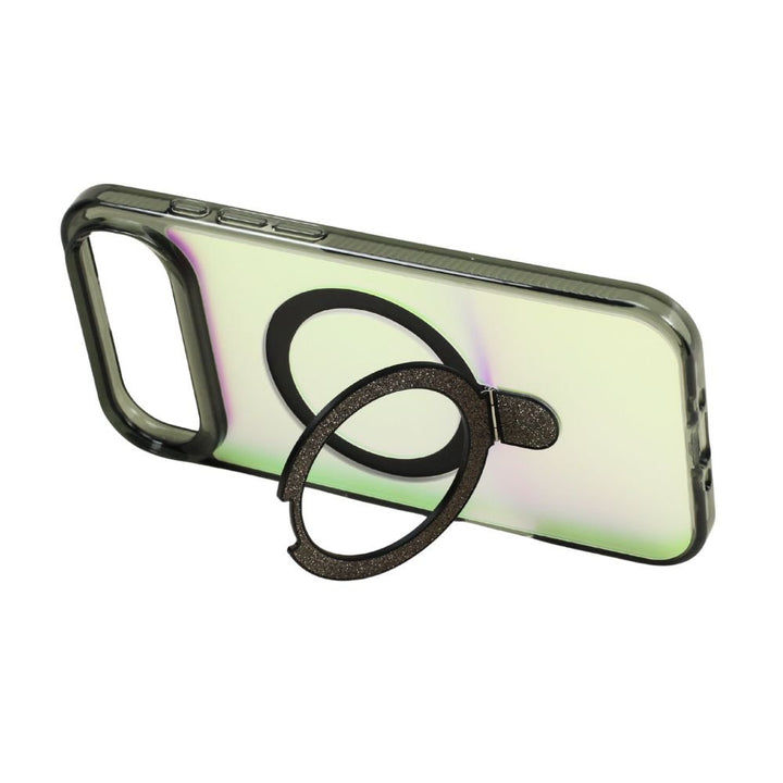 Color Gradient Design Style Magnetic Magsafe Phone Case with Glitter Kickstand Ring for Apple iPhone 17 Air
