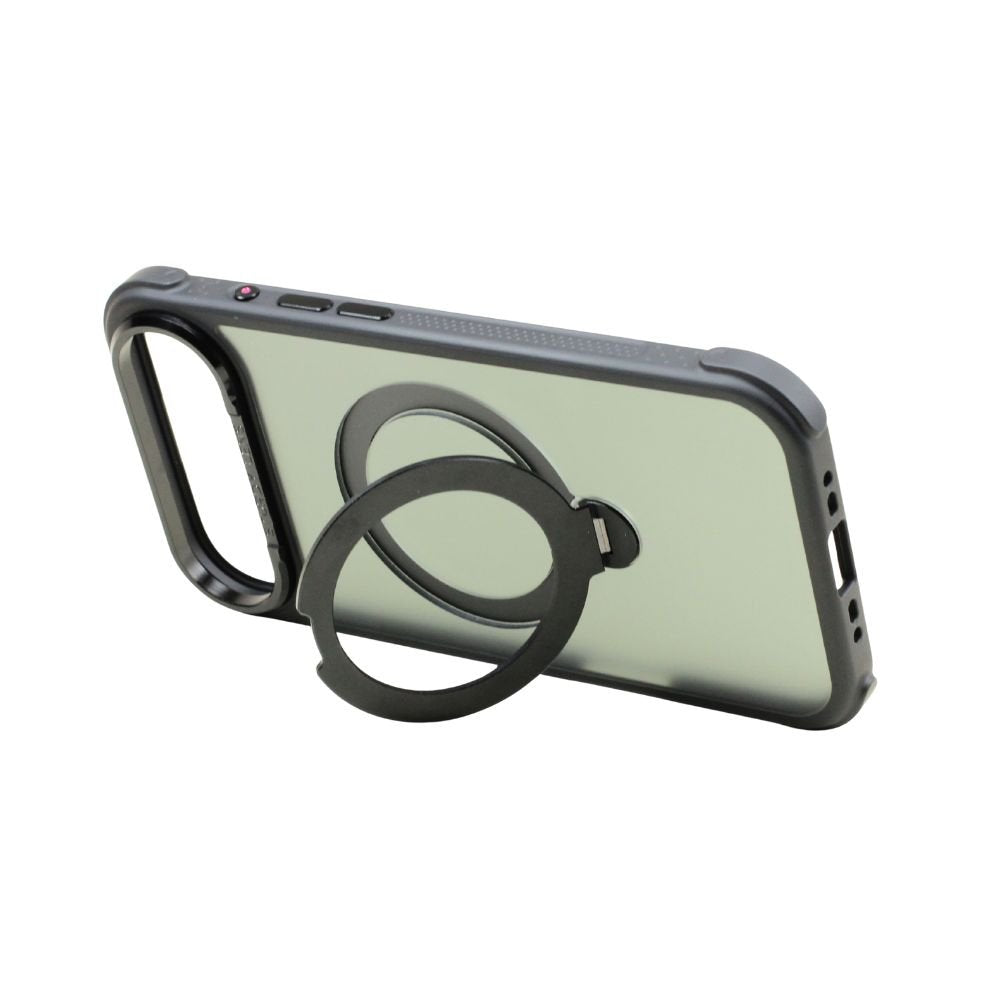 Translucent Matte Finish MagSafe Compatible Phone Case with 360 Rotating Magnetic Kickstand for Apple iPhone 17 Air