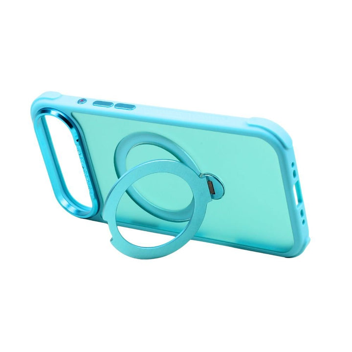 Translucent Matte Finish MagSafe Compatible Phone Case with 360 Rotating Magnetic Kickstand for Apple iPhone 17 Air