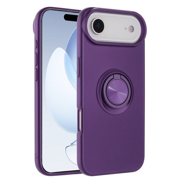 Shockproof Kickstand Phone Case with Glossy Finish – Superior Protection & Built-In Ring for Apple iPhone 17 Air