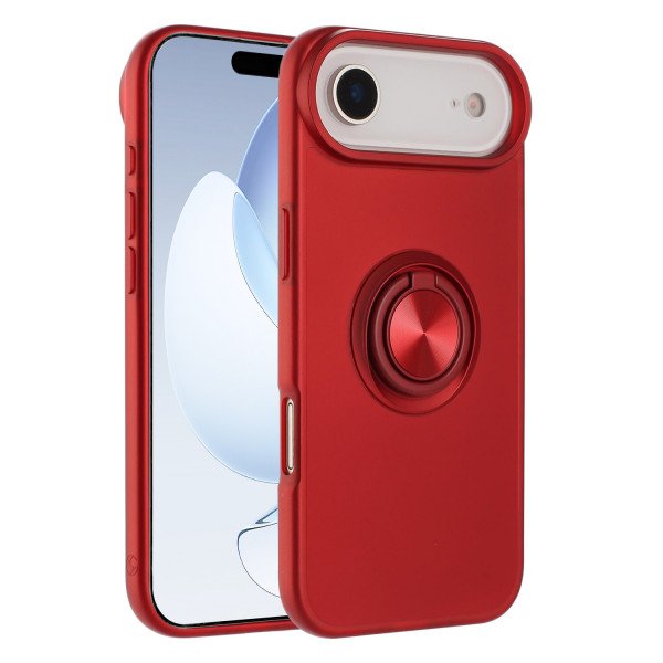 Shockproof Kickstand Phone Case with Glossy Finish – Superior Protection & Built-In Ring for Apple iPhone 17 Air