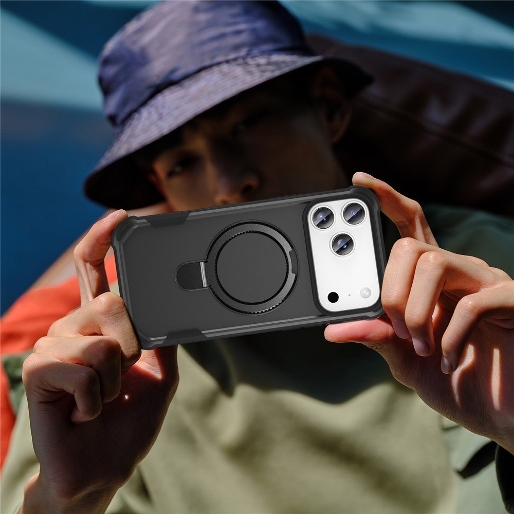 Strong Grip Anti-Scratch Protection Shockproof Phone Case with MagSafe Ring Kickstand for Apple iPhone 17 Pro