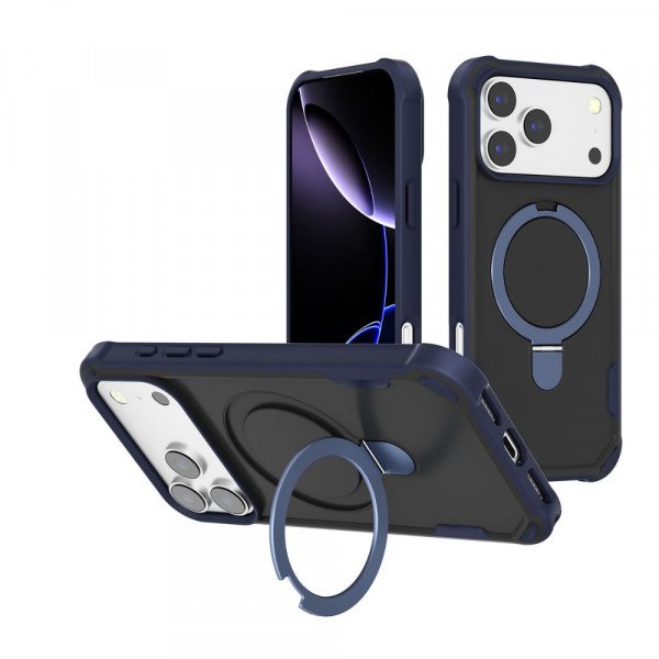 Strong Grip Anti-Scratch Protection Shockproof Phone Case with MagSafe Ring Kickstand for Apple iPhone 17 Pro Max