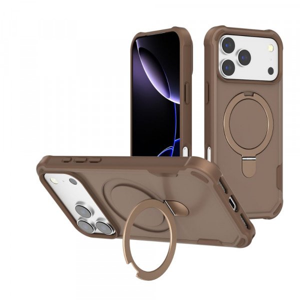 Strong Grip Anti-Scratch Protection Shockproof Phone Case with MagSafe Ring Kickstand for Apple iPhone 17 Pro