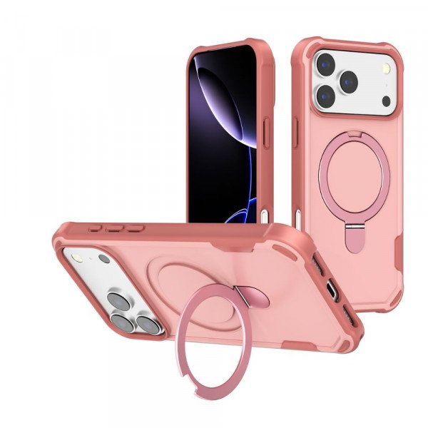 Strong Grip Anti-Scratch Protection Shockproof Phone Case with MagSafe Ring Kickstand for Apple iPhone 17 Pro