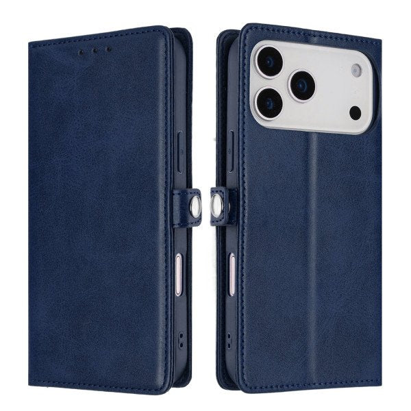 Wallet Phone Case with PU Leather, Card Holder Slot & Foldable Front Cover – Elegant Protection for Apple iPhone 17 Pro