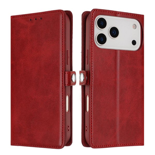 Wallet Phone Case with PU Leather, Card Holder Slot & Foldable Front Cover – Elegant Protection for Apple iPhone 17 Pro
