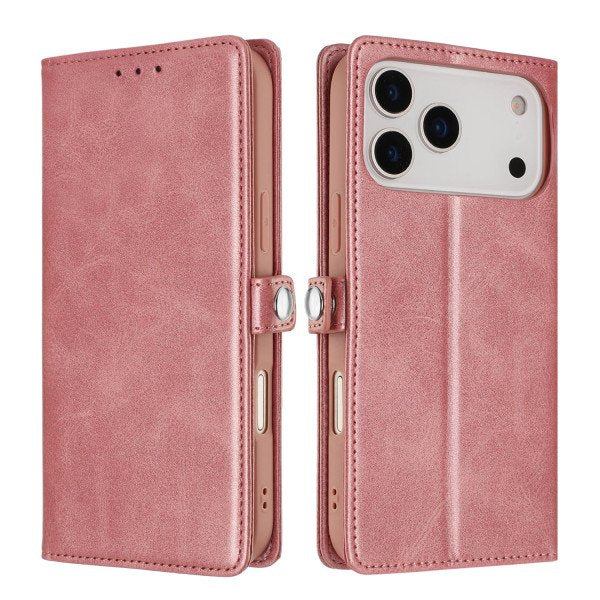 Wallet Phone Case with PU Leather, Card Holder Slot & Foldable Front Cover – Elegant Protection for Apple iPhone 17 Pro