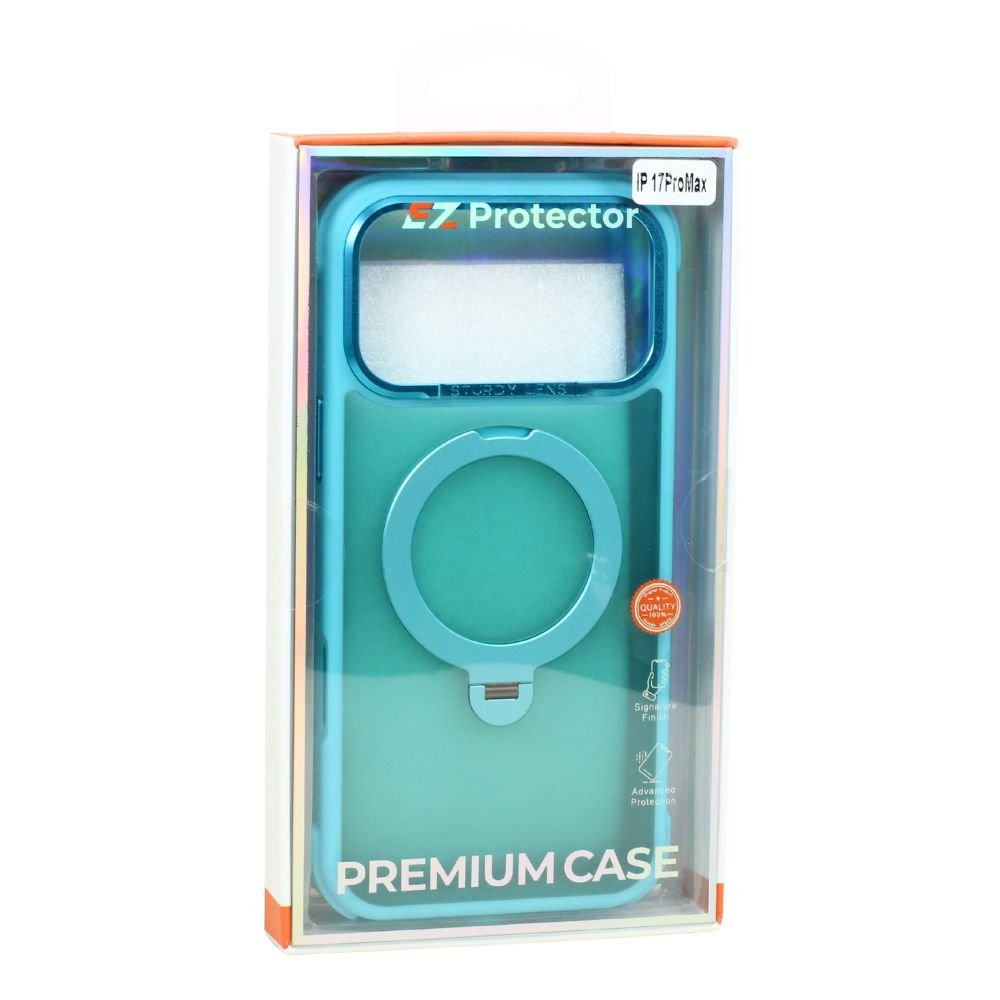 Translucent Matte Finish MagSafe Compatible Phone Case with 360 Rotating Magnetic Kickstand for Apple iPhone 17 Pro Max