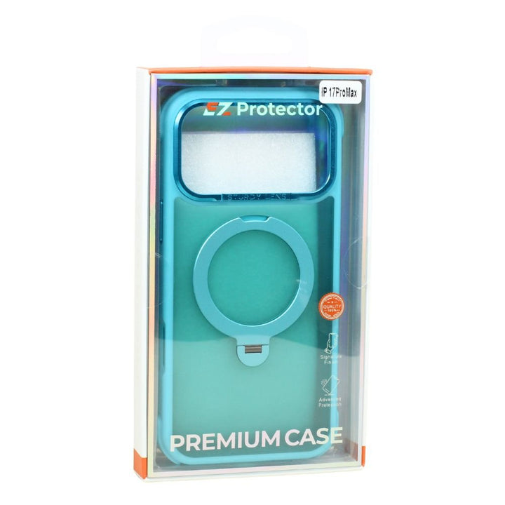 Translucent Matte Finish MagSafe Compatible Phone Case with 360 Rotating Magnetic Kickstand for Apple iPhone 17 Pro Max