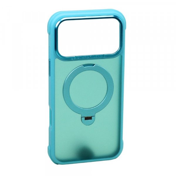 Translucent Matte Finish MagSafe Compatible Phone Case with 360 Rotating Magnetic Kickstand for Apple iPhone 17 Pro Max