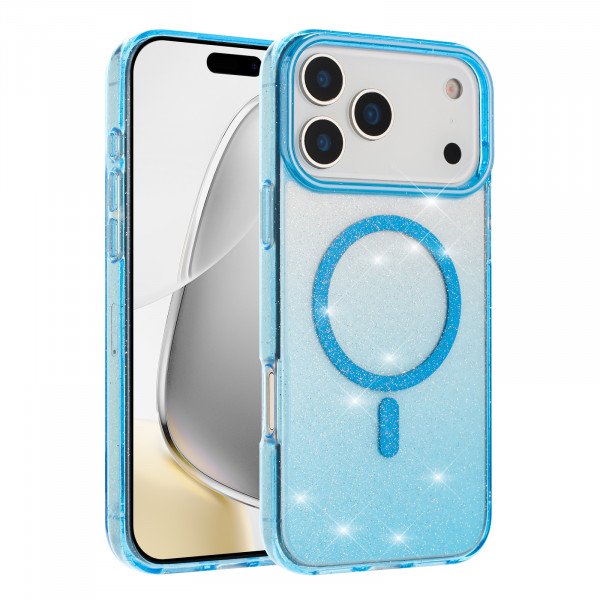 Shiny Gradient Transparent Phone Case with Clear Protective Design for Eye-Catching Style for Apple iPhone 17 Pro