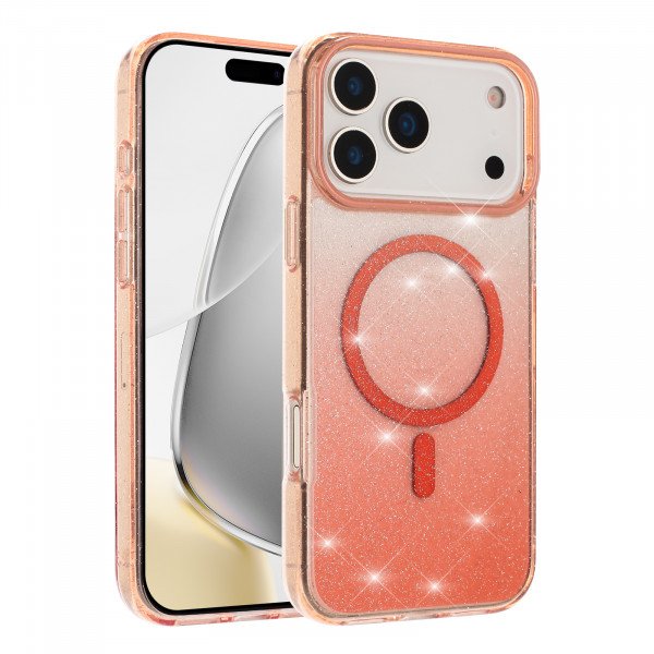 Shiny Gradient Transparent Phone Case with Clear Protective Design for Eye-Catching Style for Apple iPhone 17 Pro