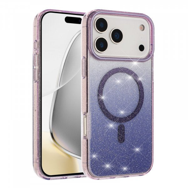Shiny Gradient Transparent Phone Case with Clear Protective Design for Eye-Catching Style for Apple iPhone 17 Pro