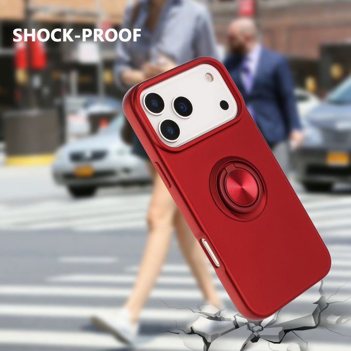 Shockproof Kickstand Phone Case with Glossy Finish – Superior Protection & Built-In Ring for Apple iPhone 17 Pro