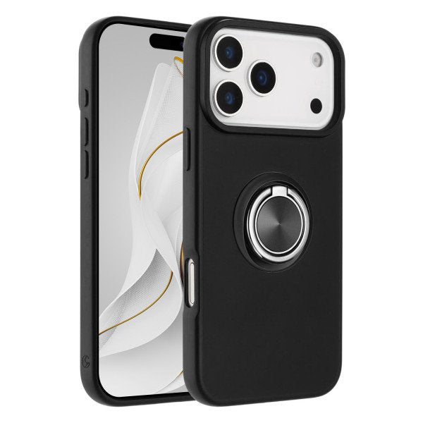 Shockproof Kickstand Phone Case with Glossy Finish – Superior Protection & Built-In Ring for Apple iPhone 17 Pro