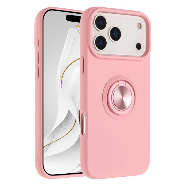 Shockproof Kickstand Phone Case with Glossy Finish – Superior Protection & Built-In Ring for Apple iPhone 17 Pro