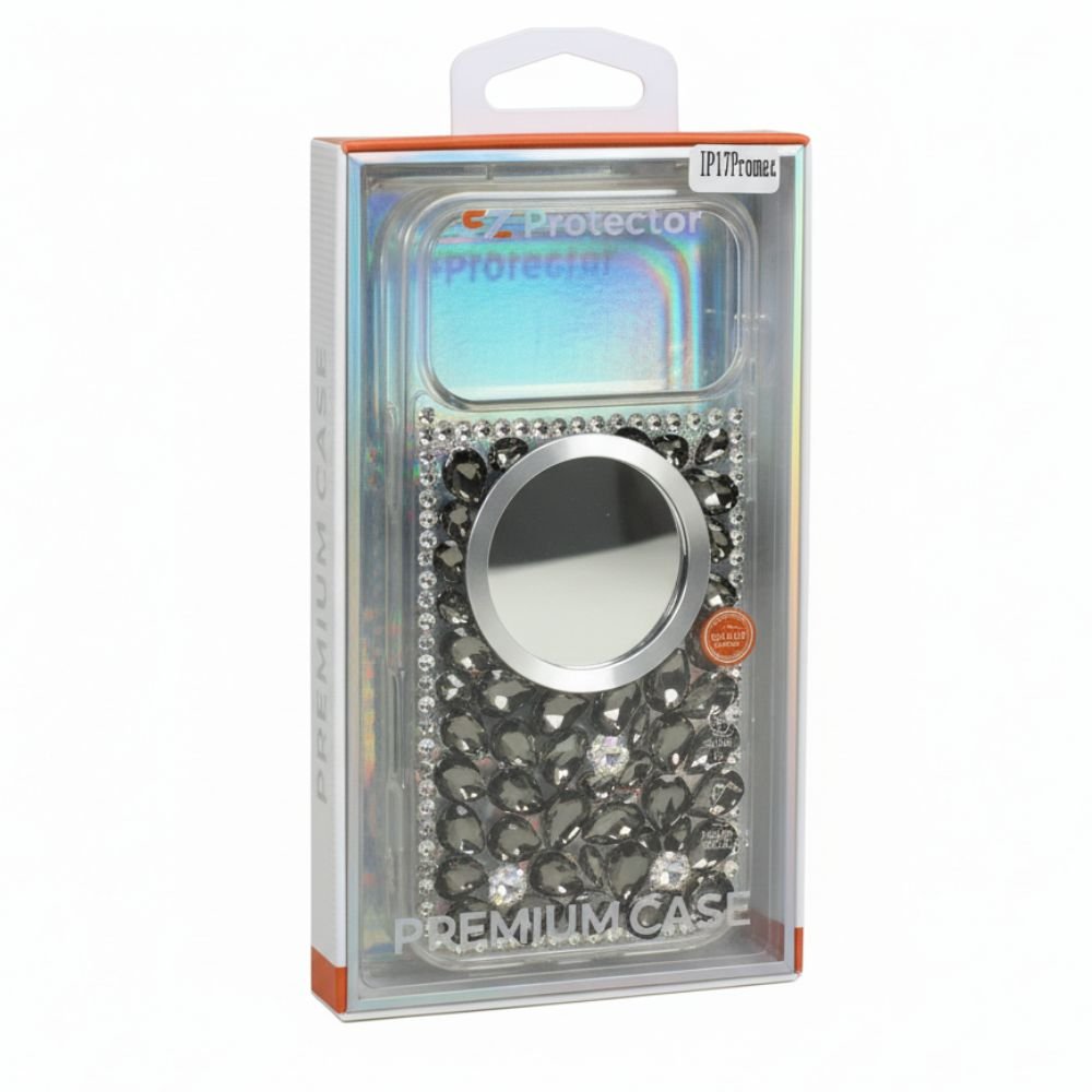 Glitter Rhinestone Diamond Fashion Mirror Jewel Phone Case for Apple iPhone 17 Pro Max
