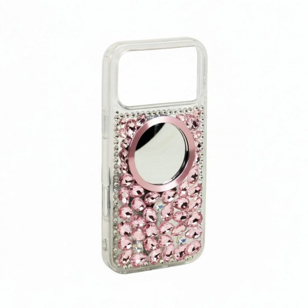 Glitter Rhinestone Diamond Fashion Mirror Jewel Phone Case for Apple iPhone 17 Pro