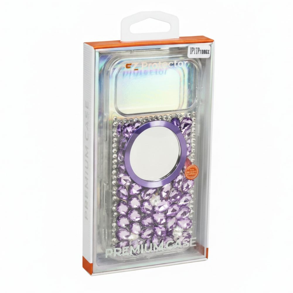 Glitter Rhinestone Diamond Fashion Mirror Jewel Phone Case for Apple iPhone 17 Pro Max