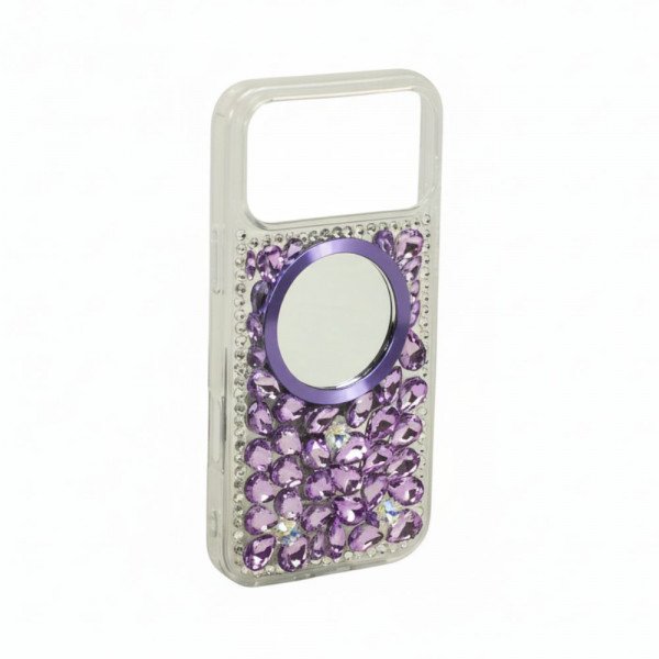 Glitter Rhinestone Diamond Fashion Mirror Jewel Phone Case for Apple iPhone 17 Pro