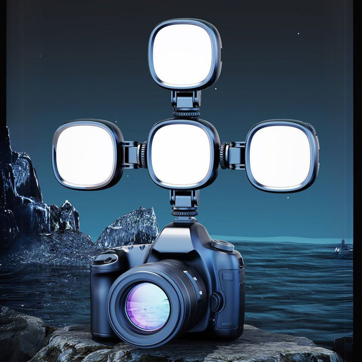 RGB Selfie Light with Clip, 3 Lighting Modes, 7 Colors, Dimmable LED, Rechargeable