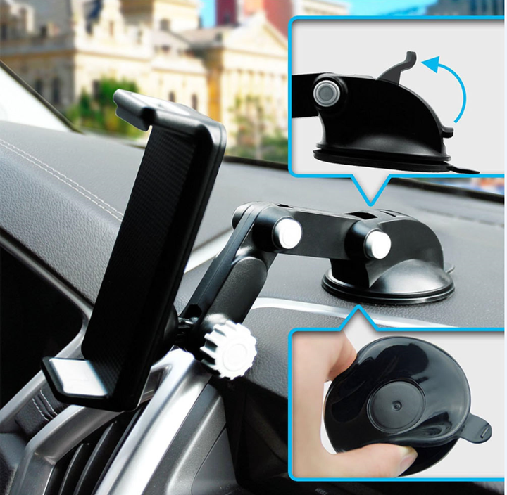 Clip Long Neck Tablet Windshield and Dashboard Car Mount Holder Stand