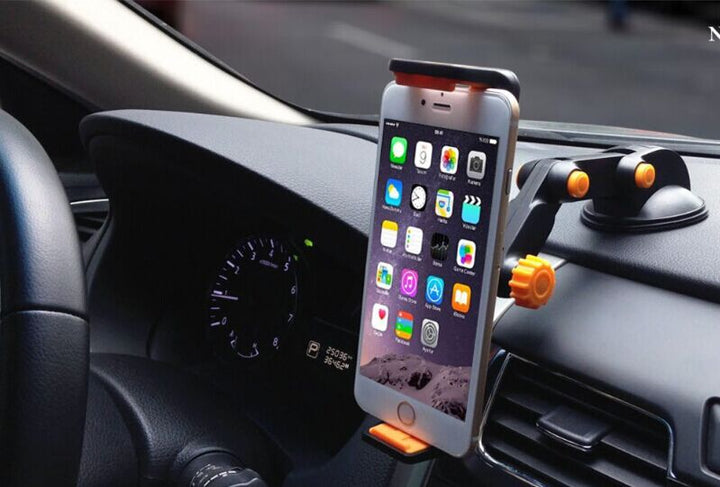 Clip Long Neck Tablet Windshield and Dashboard Car Mount Holder Stand