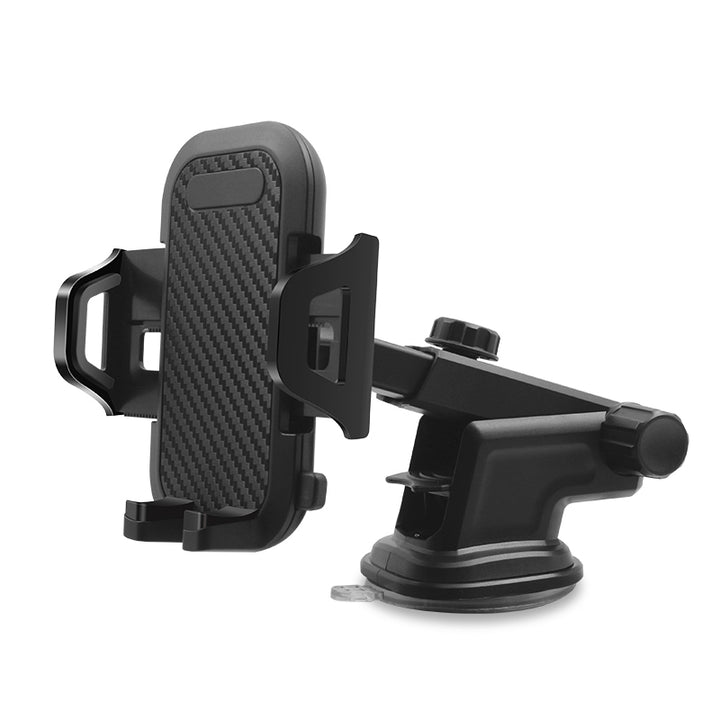 Clip Grip Long Windshield and Dashboard Car Mount Holder for Phone, Strong Suction, Adjustable Arm
