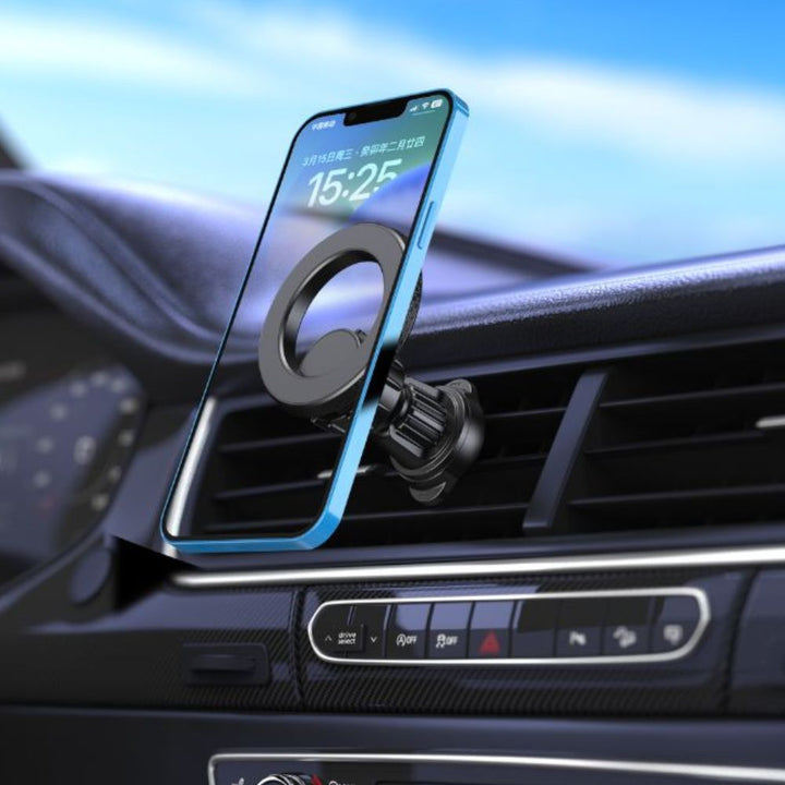 Magnetic MagSafe Air Vent Car Mount - Secure Hands-Free Phone Holder, 360° Rotation, Easy Install with MagSafe Built-In