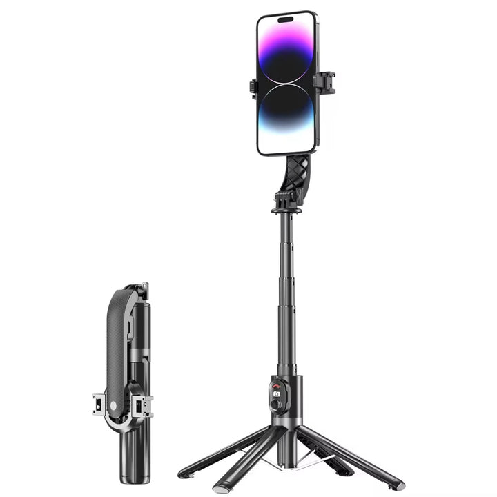 Professional Magnetic Selfie Stick Tripod Stand 4.6ft w/ Remote – Extendable Travel Photography Equipment