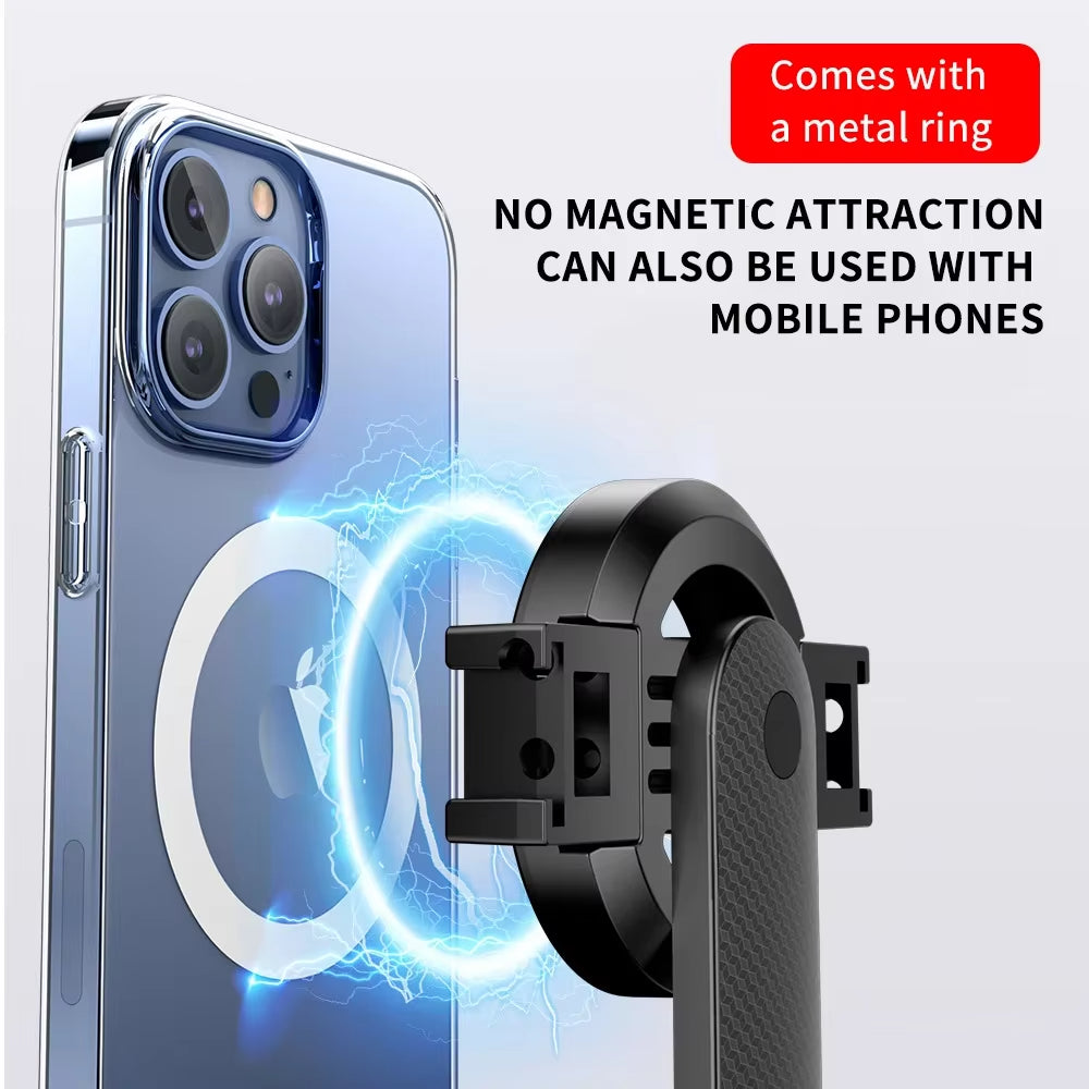 Professional Magnetic Selfie Stick Tripod Stand 4.6ft w/ Remote – Extendable Travel Photography Equipment