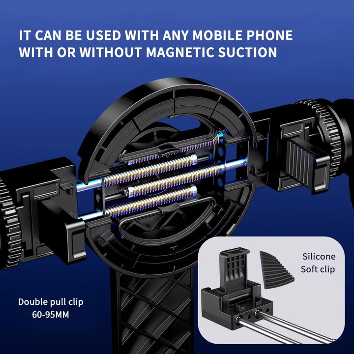 Professional Magnetic Selfie Stick Tripod Stand 4.6ft w/ Remote – Extendable Travel Photography Equipment