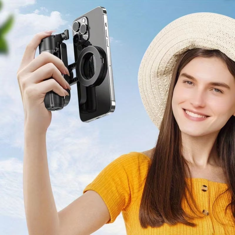 3-in-1 Magnetic Selfie Stick Tripod with Wireless Remote – Portable Phone Grip Stand for Photography & Vlogging