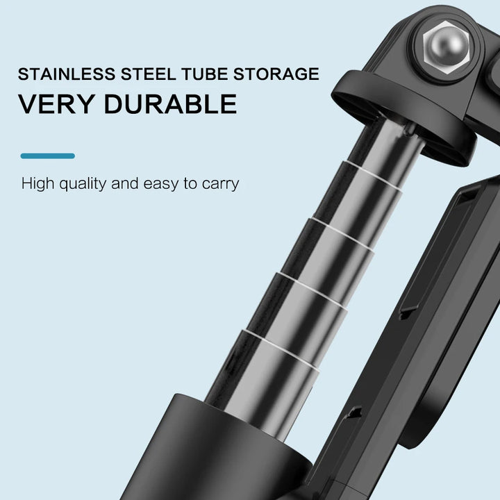 Premium Cellphone Selfie Stick Tripod with 245° Adjustable Angles & Wireless Remote