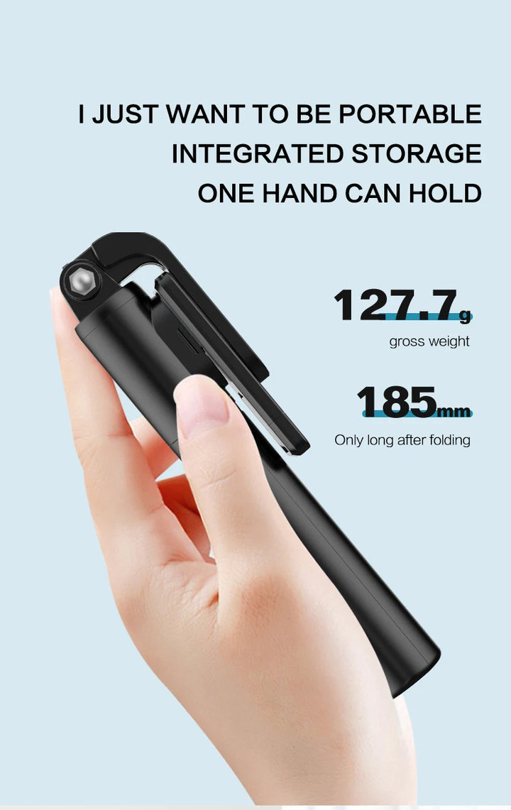 Premium Cellphone Selfie Stick Tripod with 245° Adjustable Angles & Wireless Remote
