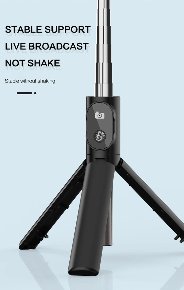 Premium Cellphone Selfie Stick Tripod with 245° Adjustable Angles & Wireless Remote