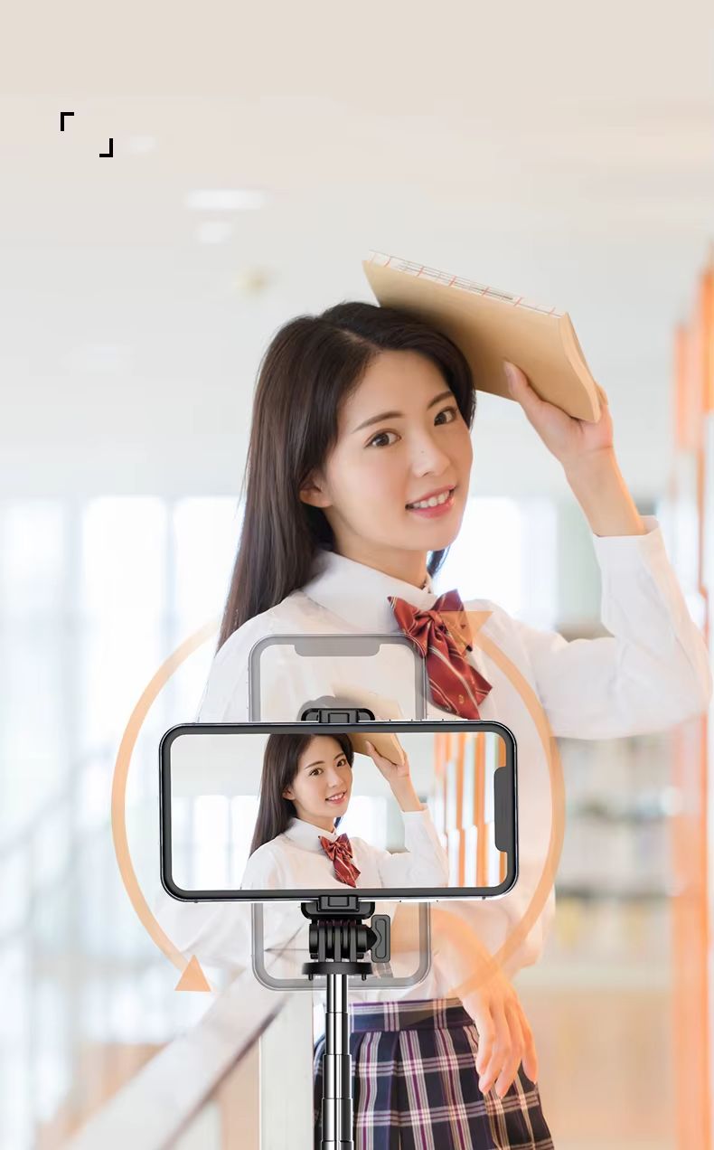 Professional Selfie Stick Tripod with Wireless Remote Control, 3.3ft Extendable, Universal Phone Holder, Adjustable Angles