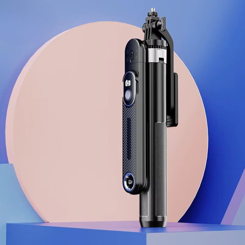 Professional Heavy Duty Selfie Stick with 1.8M Quadpod Stand, Wireless Remote & 360° Swivel Head