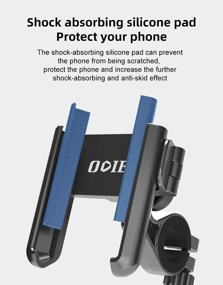 Lock and Release 360° Rotation Strong Grip Motorcycle Bike Scooter Phone Holder Mount