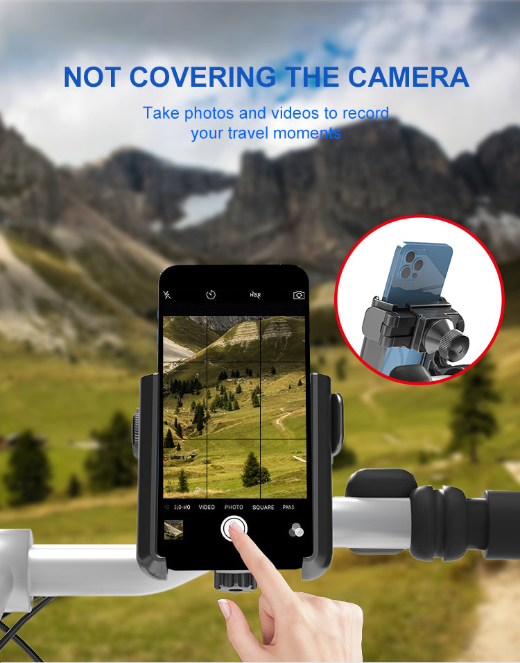 Lock and Release 360° Rotation Strong Grip Motorcycle Bike Scooter Phone Holder Mount