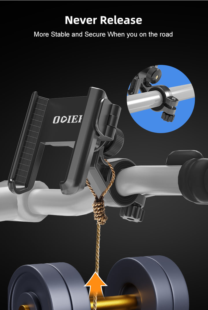 Lock and Release 360° Rotation Strong Grip Motorcycle Bike Scooter Phone Holder Mount