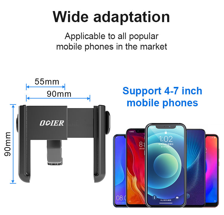Lock and Release 360° Rotation Strong Grip Motorcycle Bike Scooter Phone Holder Mount