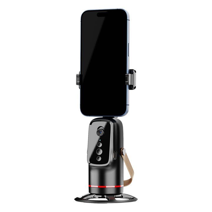 Auto Face Tracking Phone Stand 360° Rotation Smart Camera Holder, Gesture Control, Rechargeable, for Live Streaming
