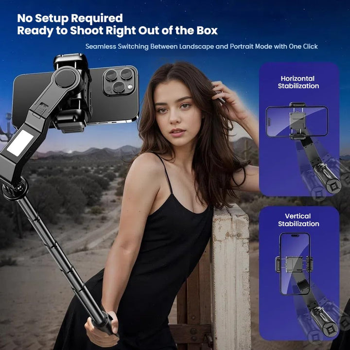 Professional Selfie Stick Tripod with LED Fill Light, 360° Rotation, Wireless Remote, Stabilizer Stand